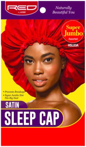 Red by Kiss Satin Sleep Cap – Assorted Colors | Large Extra Large & Extra Jumbo | Frizz - Free Night Hair Protection - Beauty Exchange Beauty Supply