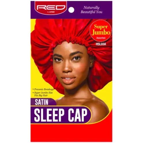 Red by Kiss Satin Sleep Cap – Assorted Colors | Large Extra Large & Extra Jumbo | Frizz - Free Night Hair Protection - Beauty Exchange Beauty Supply