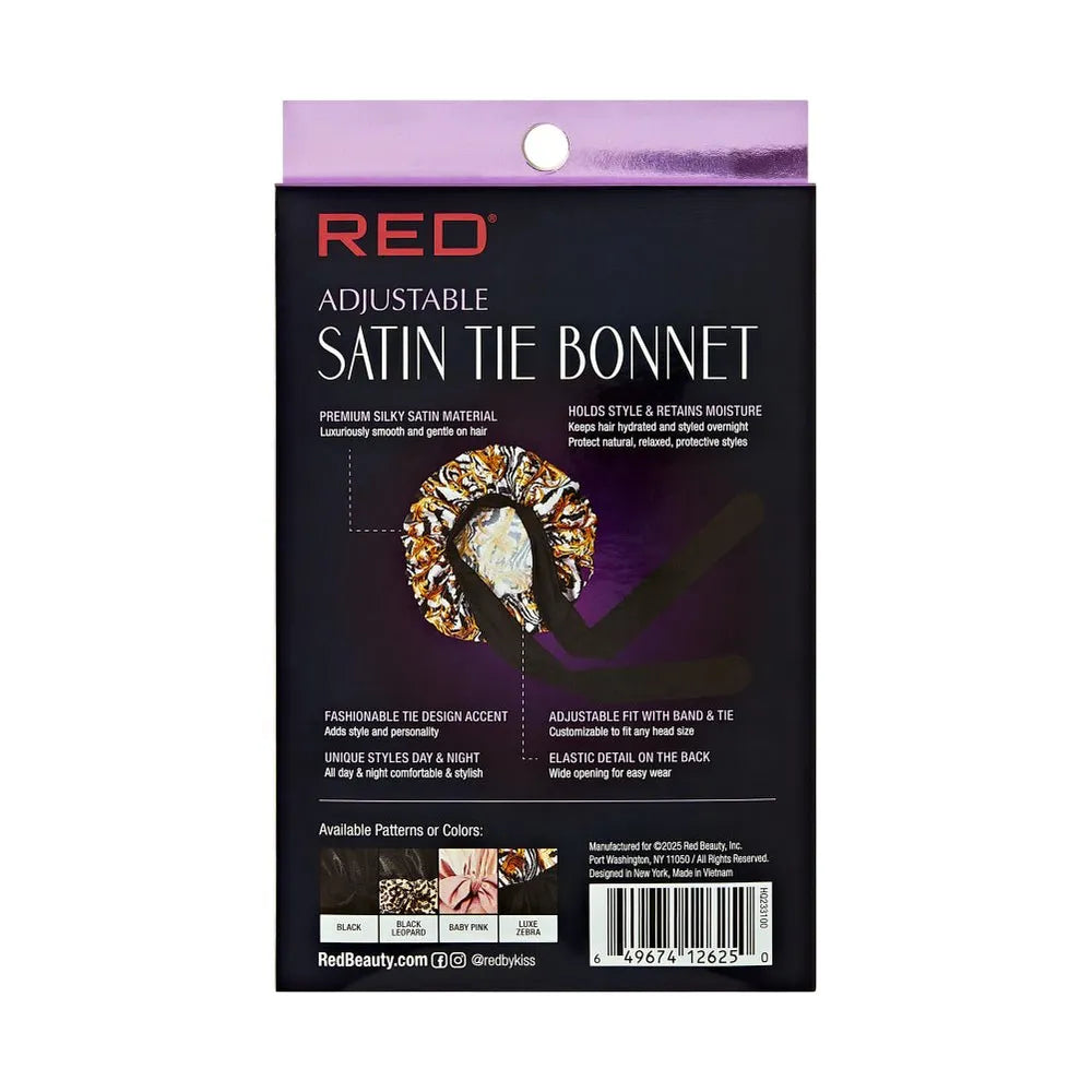 Red by Kiss Satin Tie Bonnet XL - Beauty Exchange Beauty Supply