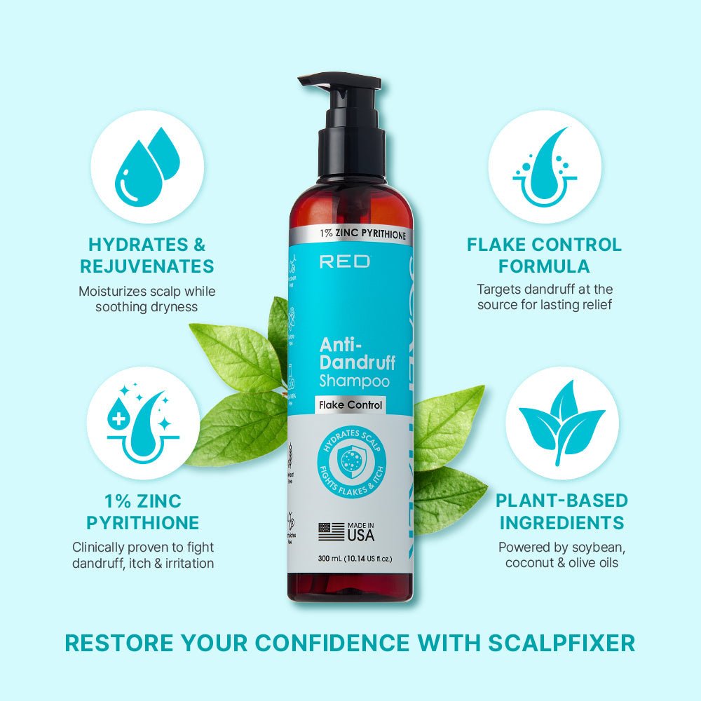 Red by Kiss Scalp Fixer Anti - Dandruff Shampoo โ 10.14 oz - Beauty Exchange Beauty Supply