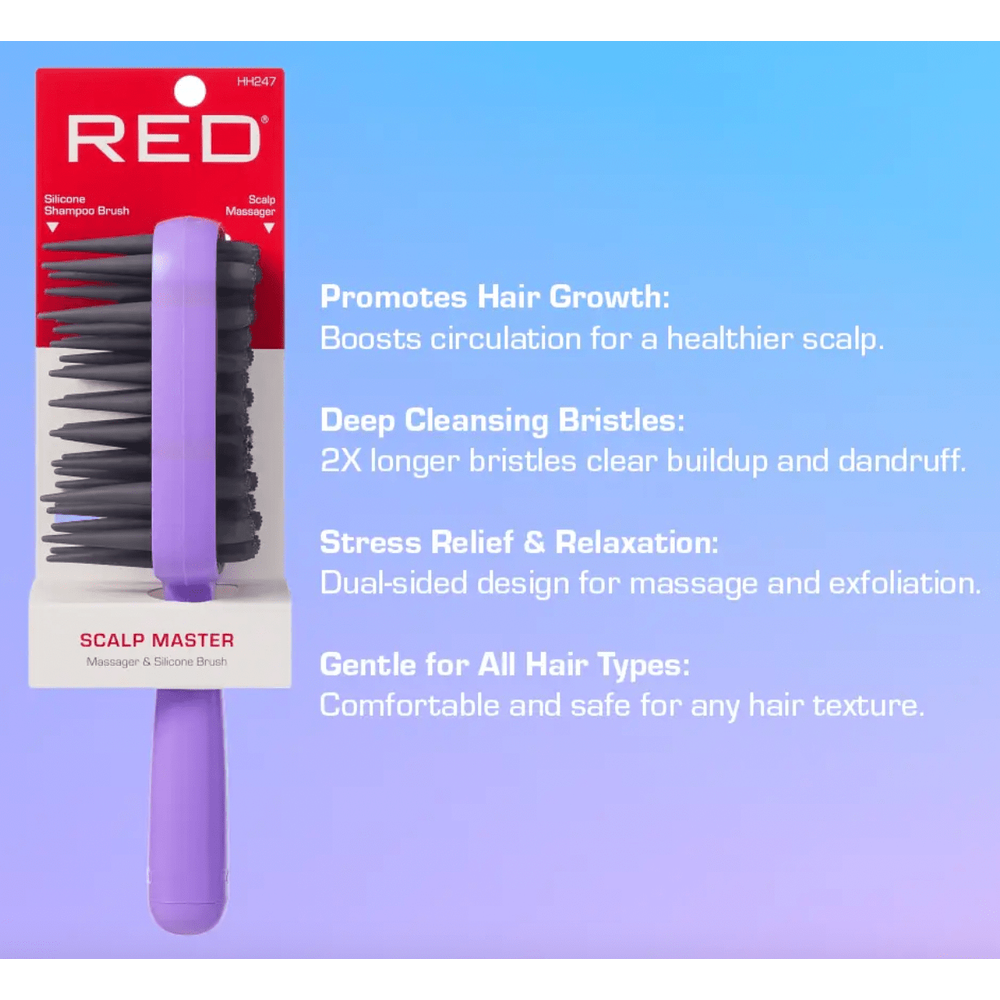 Red by Kiss Scalp Master HH247 โ Professional Scalp Massager & Stimulator for Healthy Hair Growth & Relaxation - Beauty Exchange Beauty Supply