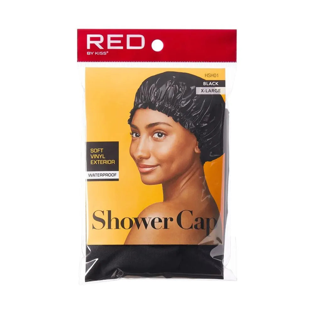 Red by Kiss Shower Cap | Assorted Colors | Protects Hair from Water & Humidity | Ideal for Curly, Braided & Styled Hair - Beauty Exchange Beauty Supply