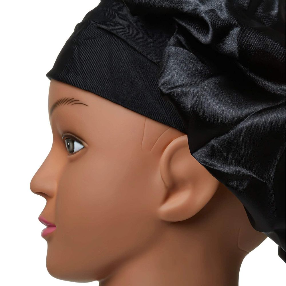 Red by Kiss Silky Satin Double Wear Hair Cap – Black - Beauty Exchange Beauty Supply