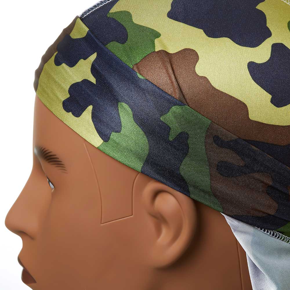 Red by Kiss Silky Satin Durag Power Wave – Camo Silky Satin for 360 Waves & Style Compression - Beauty Exchange Beauty Supply