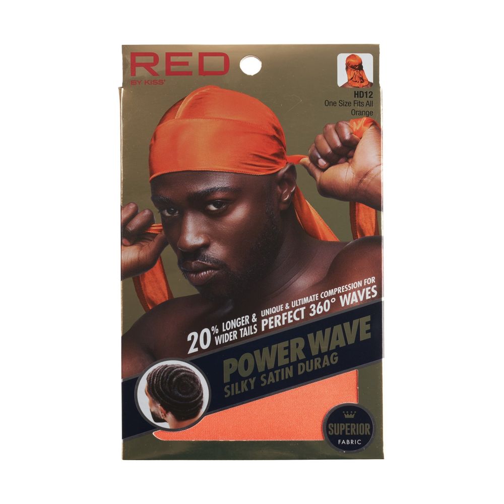 Red by Kiss Silky Satin Durag Power Wave โ Wave Training & Moisture Retention | HD11โHD18 - Beauty Exchange Beauty Supply