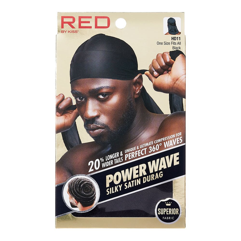 Red by Kiss Silky Satin Durag Power Wave โ Wave Training & Moisture Retention | HD11โHD18 - Beauty Exchange Beauty Supply