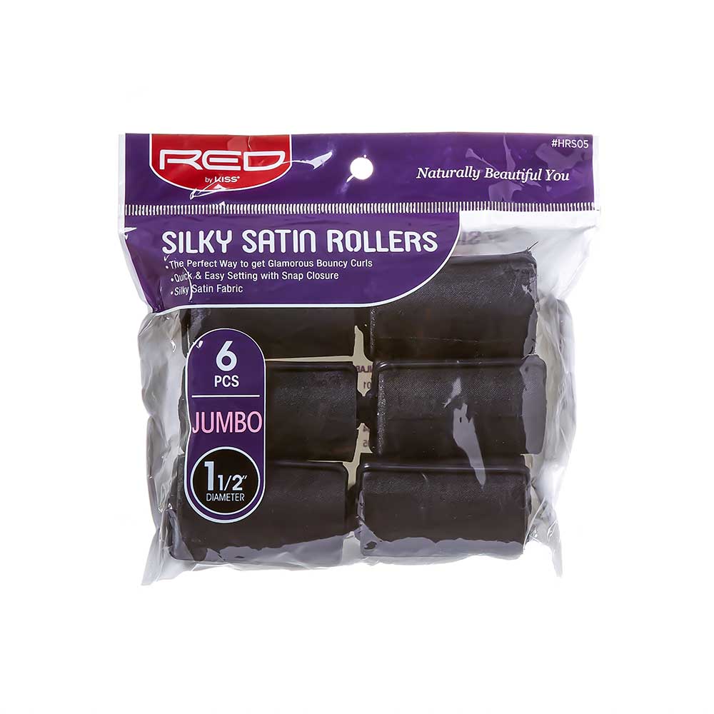Red by Kiss Silky Satin Rollers | HRS01–HRS05 | Soft, Protective, Heat - Free Curling Rollers - Beauty Exchange Beauty Supply