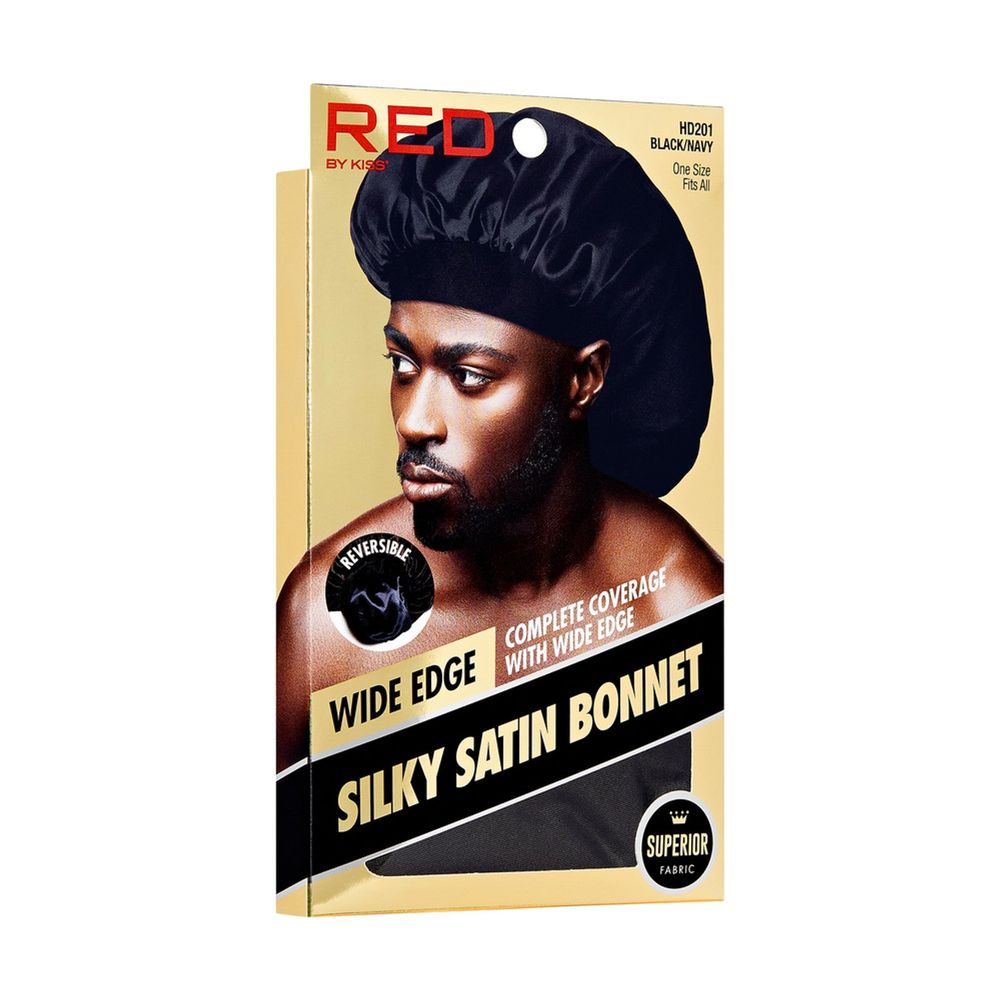 Red by Kiss Silky Satin Wide Edge Bonnet – Extra Coverage & Gentle on Edges | HD201–HD202 - Beauty Exchange Beauty Supply