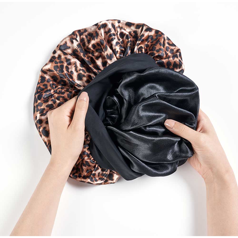 Red by Kiss Silky Satin Wide Edge Bonnet – Super Jumbo | Maximum Space & Edge Protection for Braids & Big Hair | Black, Assorted, Leopard, Zebra | One Size - Beauty Exchange Beauty Supply