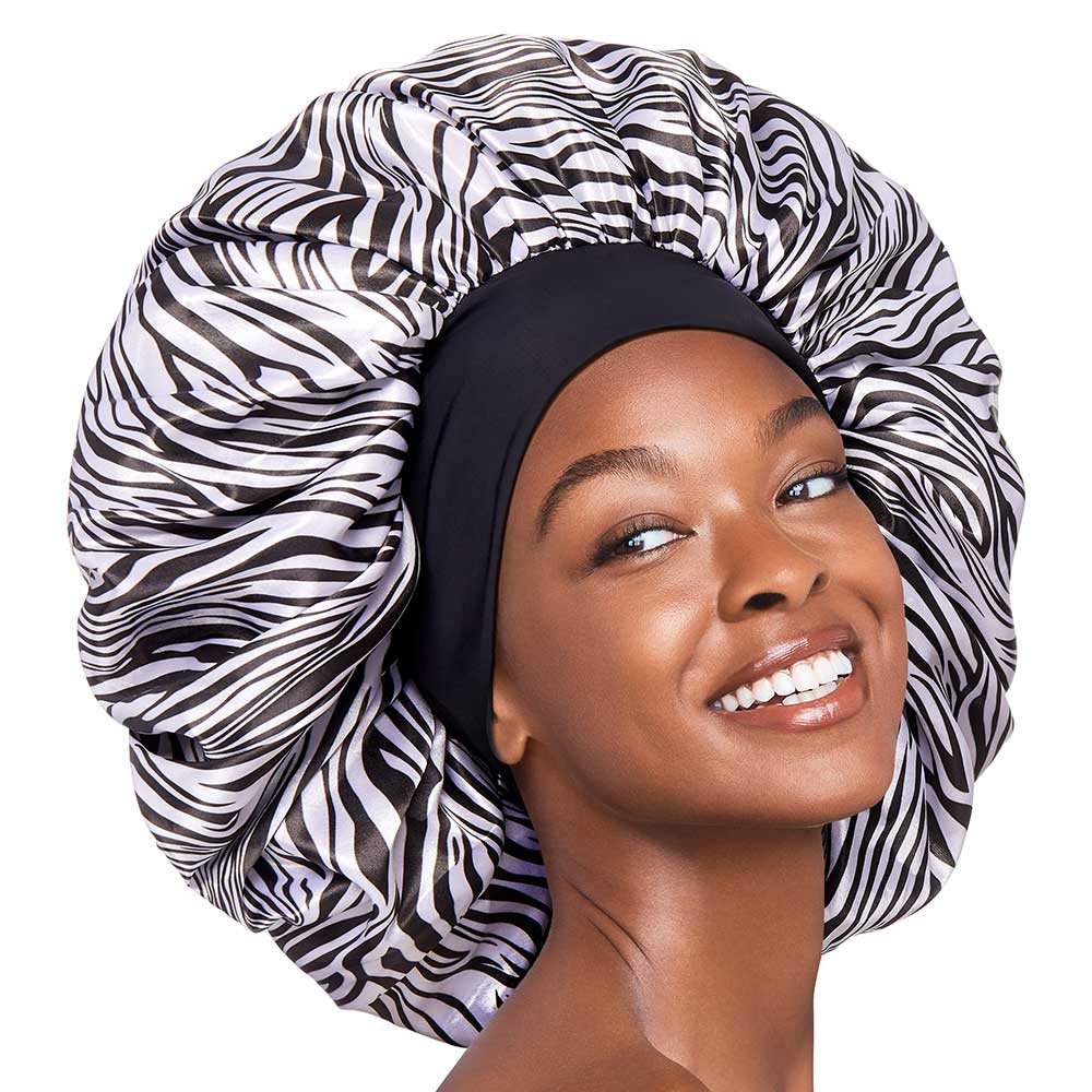 Red by Kiss Silky Satin Wide Edge Bonnet – Super Jumbo | Maximum Space & Edge Protection for Braids & Big Hair | Black, Assorted, Leopard, Zebra | One Size - Beauty Exchange Beauty Supply