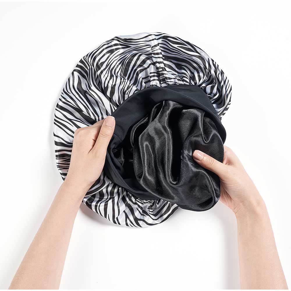 Red by Kiss Silky Satin Wide Edge Bonnet – Super Jumbo | Maximum Space & Edge Protection for Braids & Big Hair | Black, Assorted, Leopard, Zebra | One Size - Beauty Exchange Beauty Supply