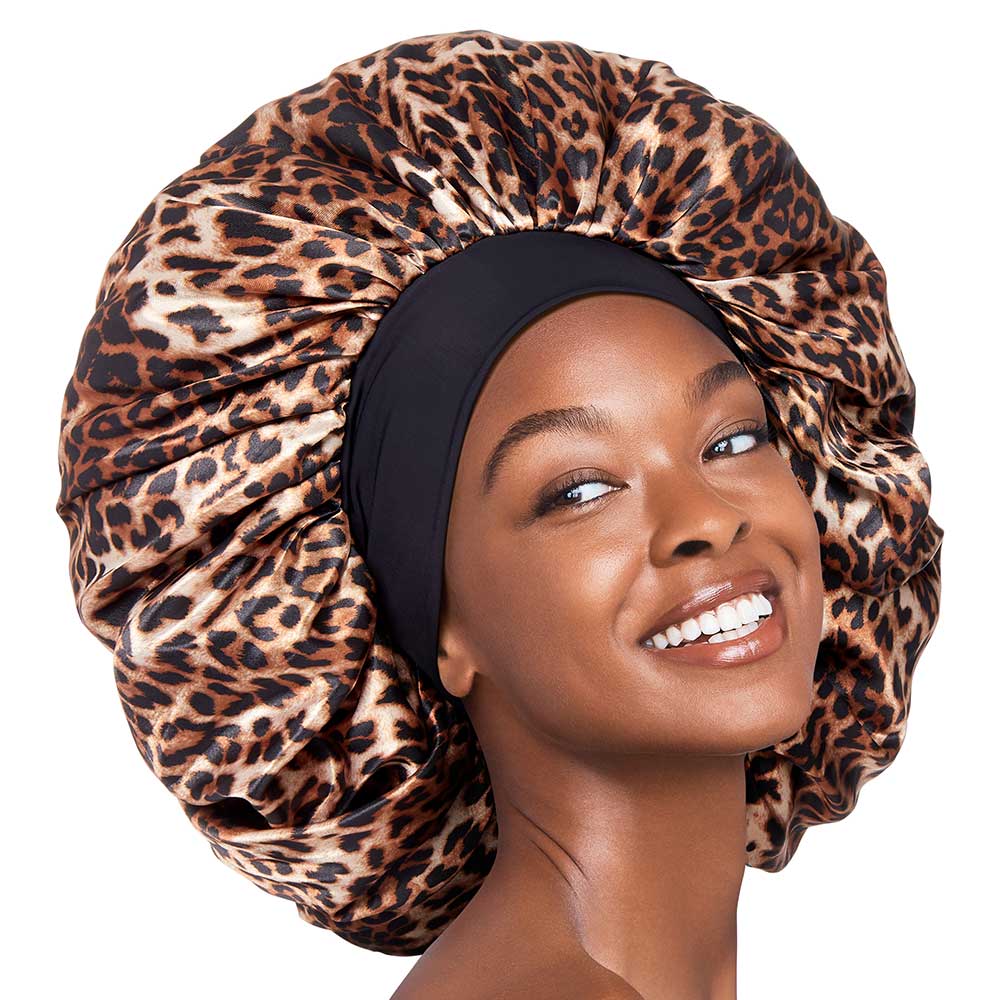Red by Kiss Silky Satin Wide Edge Bonnet – Super Jumbo | Maximum Space & Edge Protection for Braids & Big Hair | Black, Assorted, Leopard, Zebra | One Size - Beauty Exchange Beauty Supply