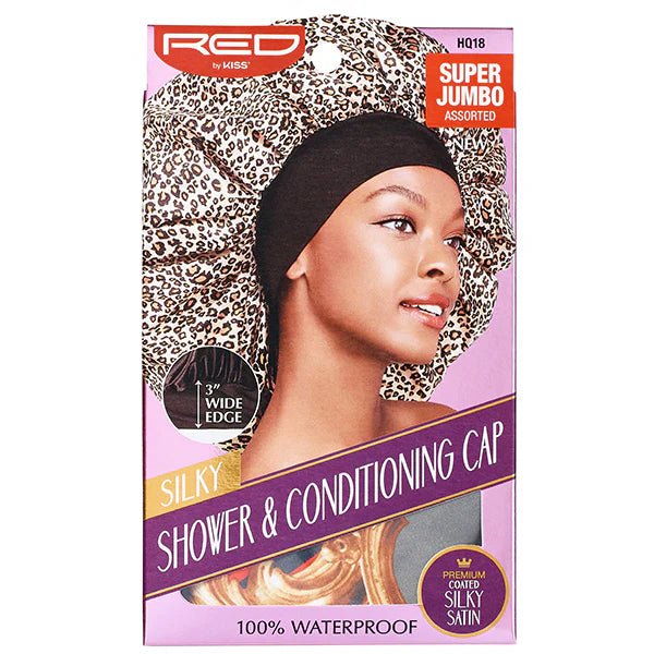 Red by Kiss Silky Shower & Conditioning Cap – Super Jumbo | Dual Use for Deep Conditioning & Waterproof Protection | One Size - Beauty Exchange Beauty Supply