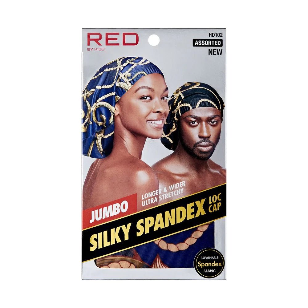 Red by Kiss Silky Spandex Loc Cap Jumbo – Soft Stretch Fit for Locs & Braids | HD101–HD102 - Beauty Exchange Beauty Supply