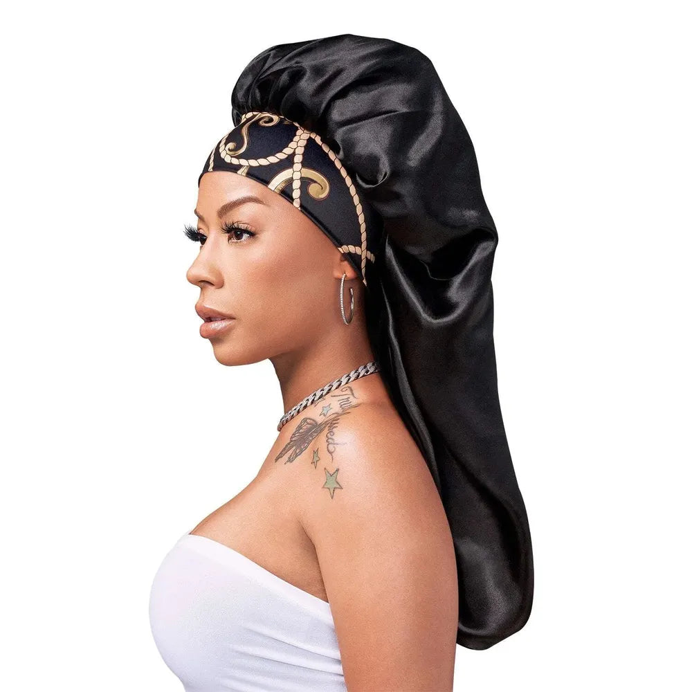 Red by Kiss Silky Stylez Wide Edge Silky Bonnet – Stylish Prints, Edge - Friendly, All - Night Hold - Beauty Exchange Beauty Supply