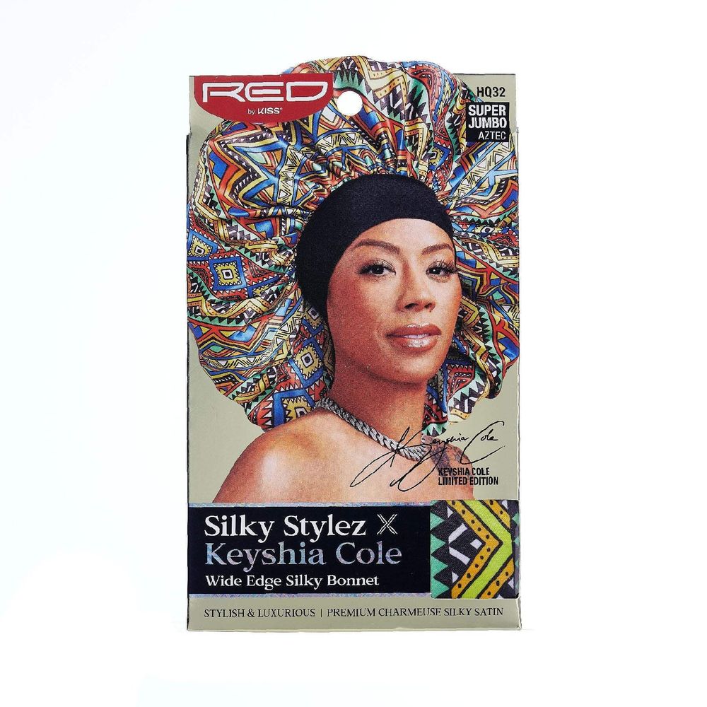 Red by Kiss Silky Stylez Wide Edge Silky Bonnet – Stylish Prints, Edge - Friendly, All - Night Hold - Beauty Exchange Beauty Supply