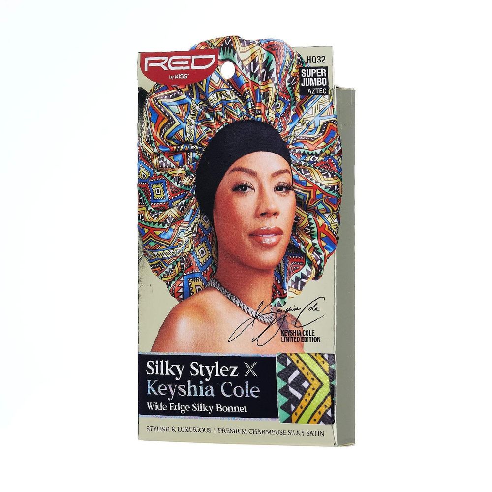 Red by Kiss Silky Stylez Wide Edge Silky Bonnet – Stylish Prints, Edge - Friendly, All - Night Hold - Beauty Exchange Beauty Supply