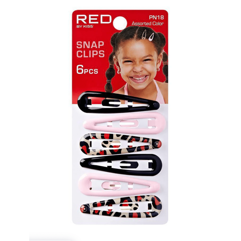 Red by Kiss Snap Clips – Strong Hold, No - Slip Grip, Stylish for All Hair Types | 6 pcs | PN18 - Beauty Exchange Beauty Supply