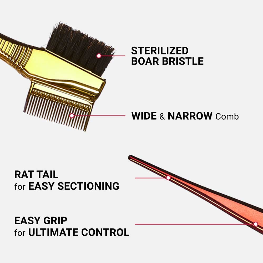 Red by Kiss Soft & Sleek Edges Rat Tail | HH04 โ Gentle Control + Precision Parting - Beauty Exchange Beauty Supply