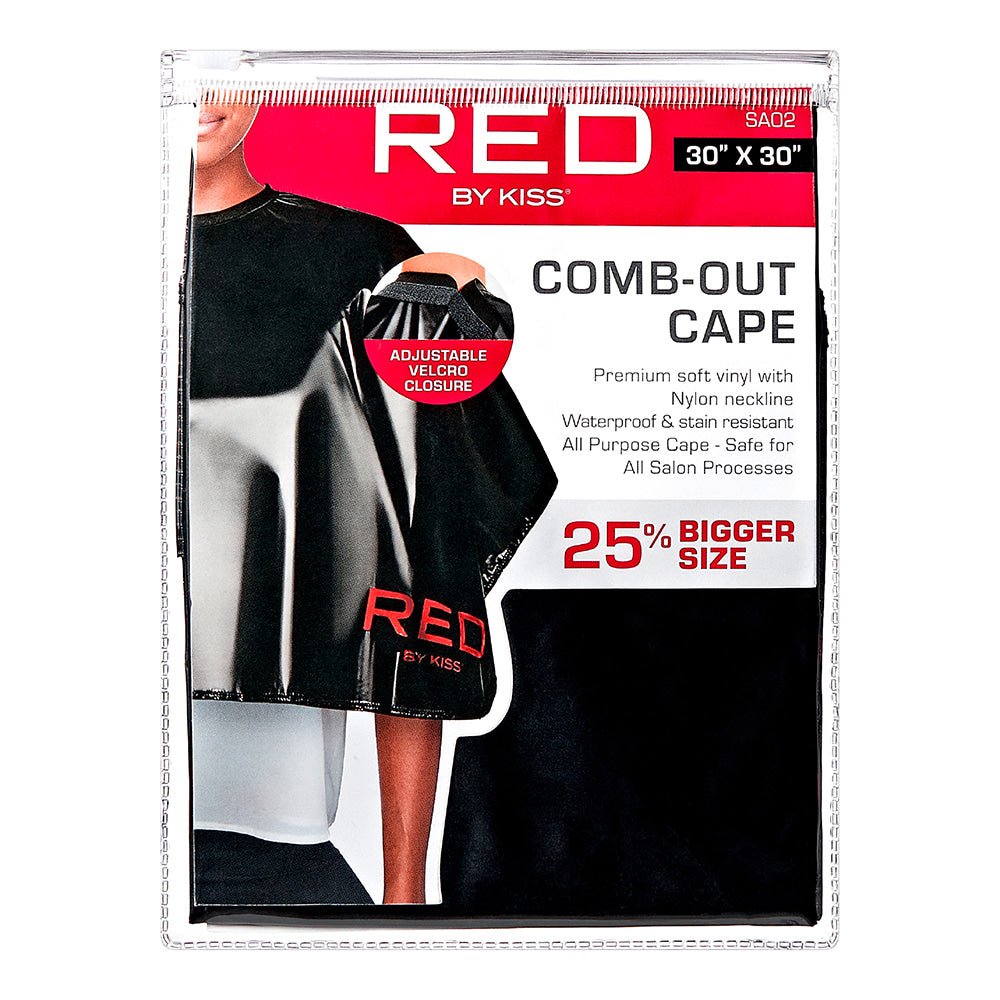 Red by Kiss Soft Vinyl Salon Capes – Black - Beauty Exchange Beauty Supply