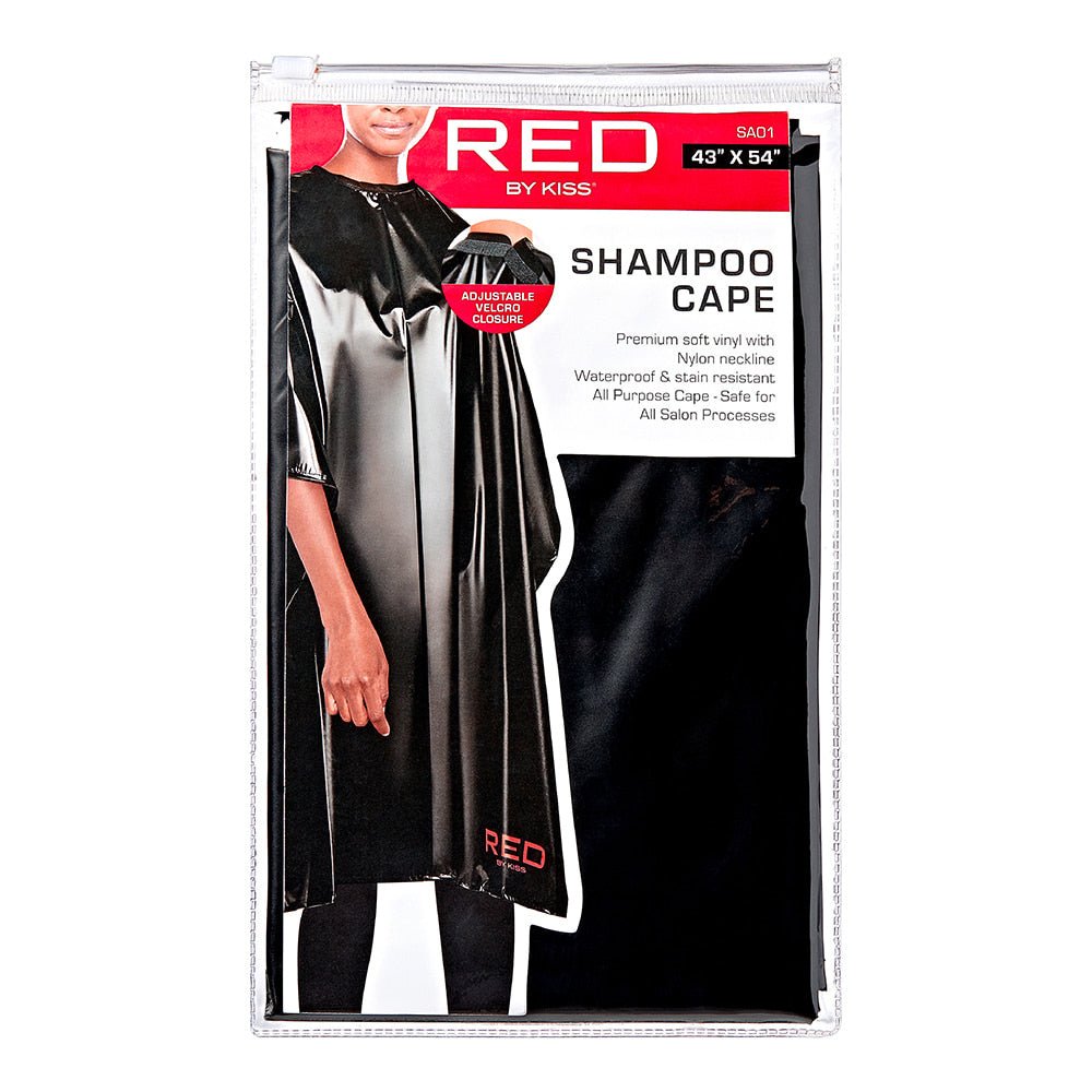 Red by Kiss Soft Vinyl Salon Capes – Black - Beauty Exchange Beauty Supply