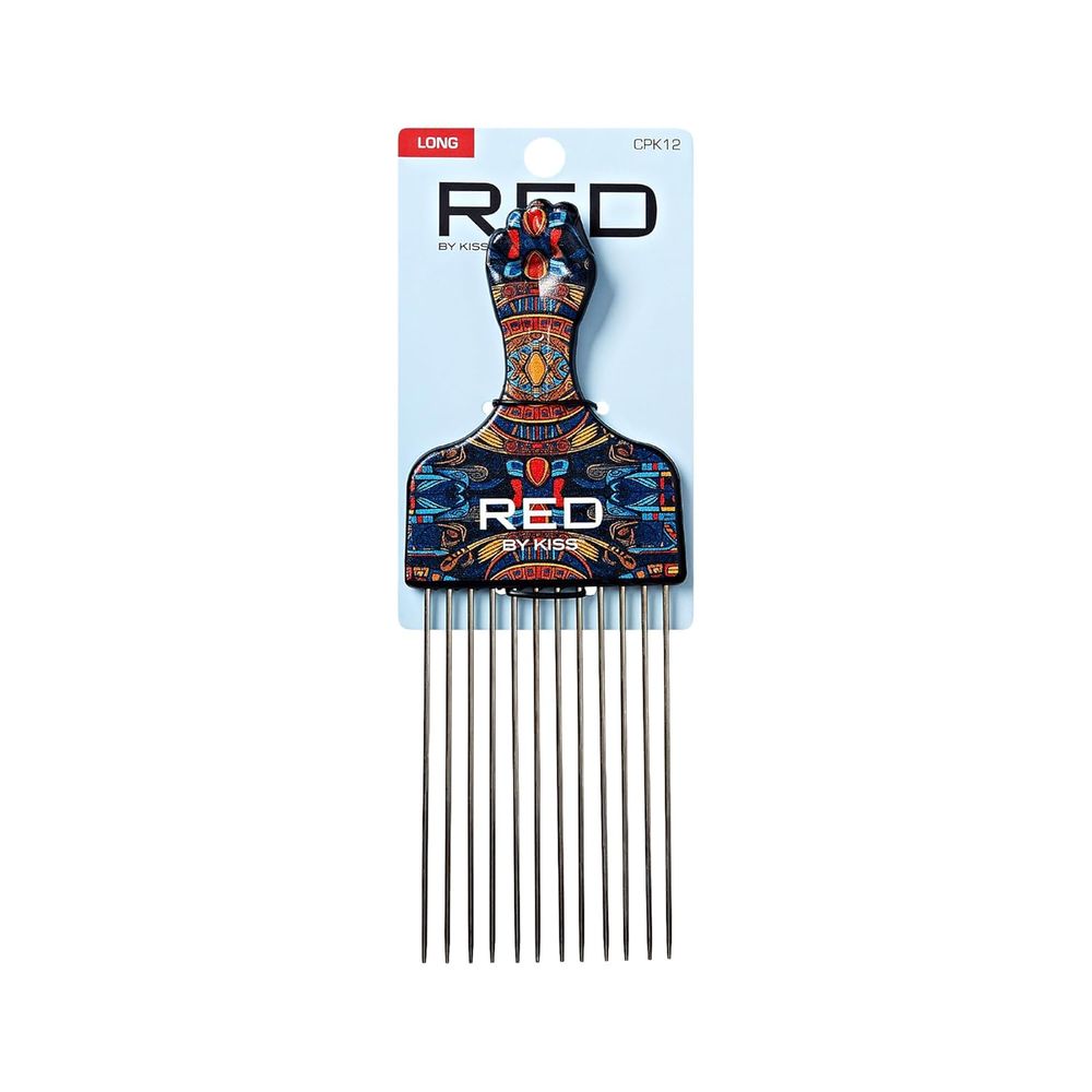 Red by Kiss Soul Pik | CPK12–CPK18 | Classic Afro Hair Picks for Natural Hair Styling & Volume - Beauty Exchange Beauty Supply