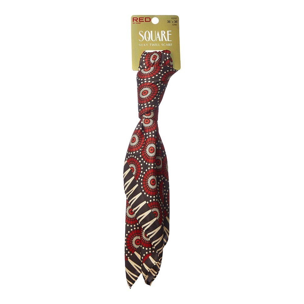 Red by Kiss Square Silky Twill Scarf 36x36 – Elegant, Versatile & Edge - Protective - Beauty Exchange Beauty Supply