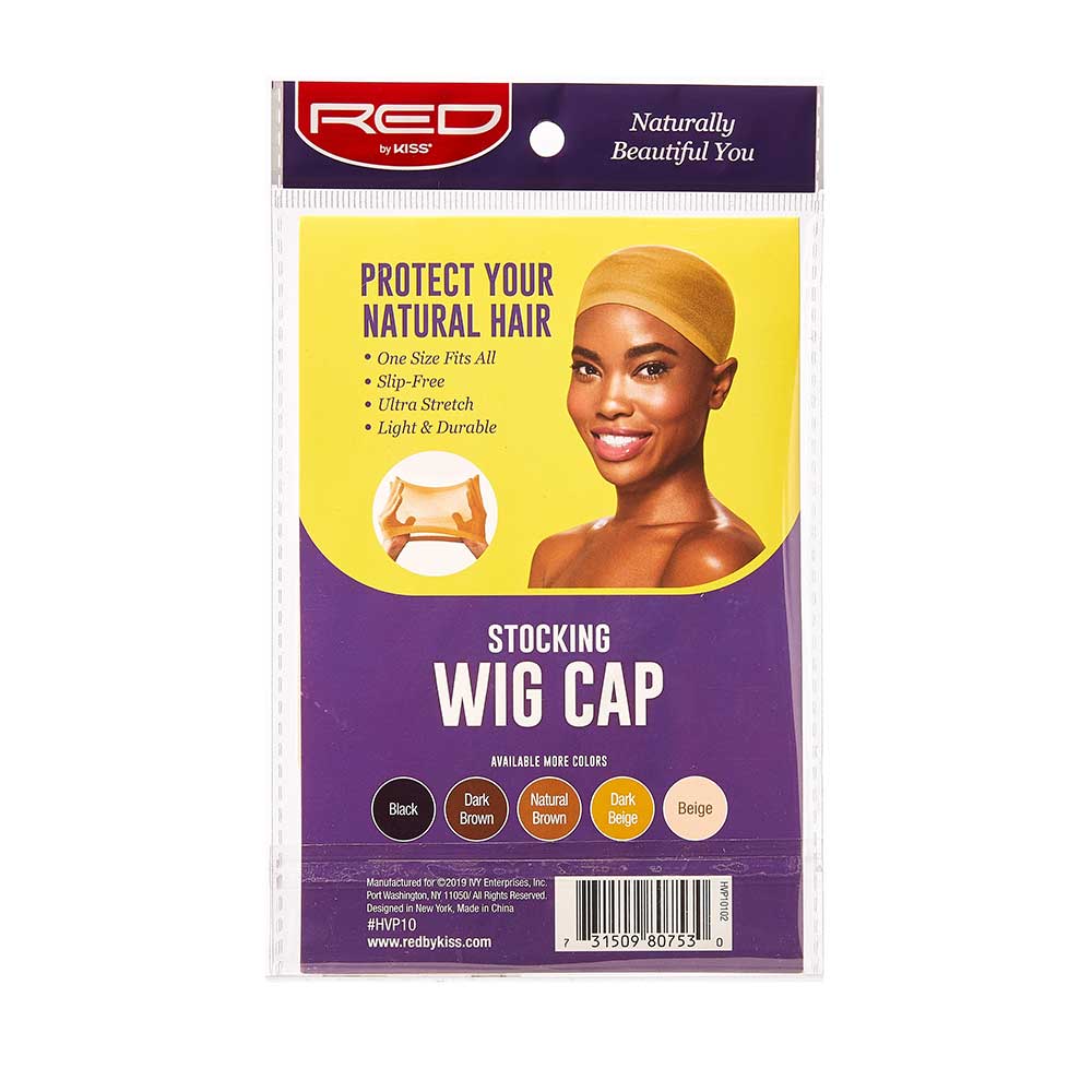 Red by Kiss Stocking Wig Cap – 5 Pcs | Comfortable, Stretch Fit | Black, Dark Beige & Beige Variants - Beauty Exchange Beauty Supply