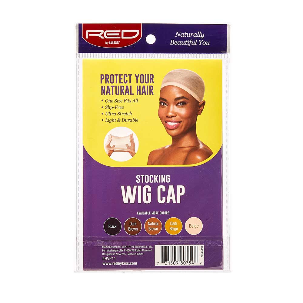 Red by Kiss Stocking Wig Cap – 5 Pcs | Comfortable, Stretch Fit | Black, Dark Beige & Beige Variants - Beauty Exchange Beauty Supply