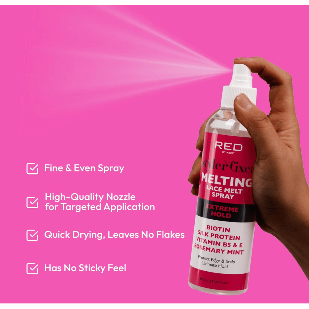 RED by Kiss Style Fixer Lace Melting Spray – 8 oz - Beauty Exchange Beauty Supply