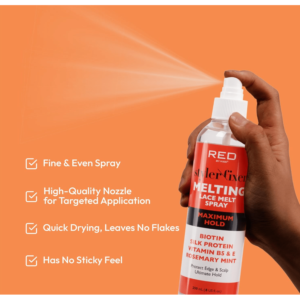 RED by Kiss Style Fixer Lace Melting Spray – 8 oz - Beauty Exchange Beauty Supply