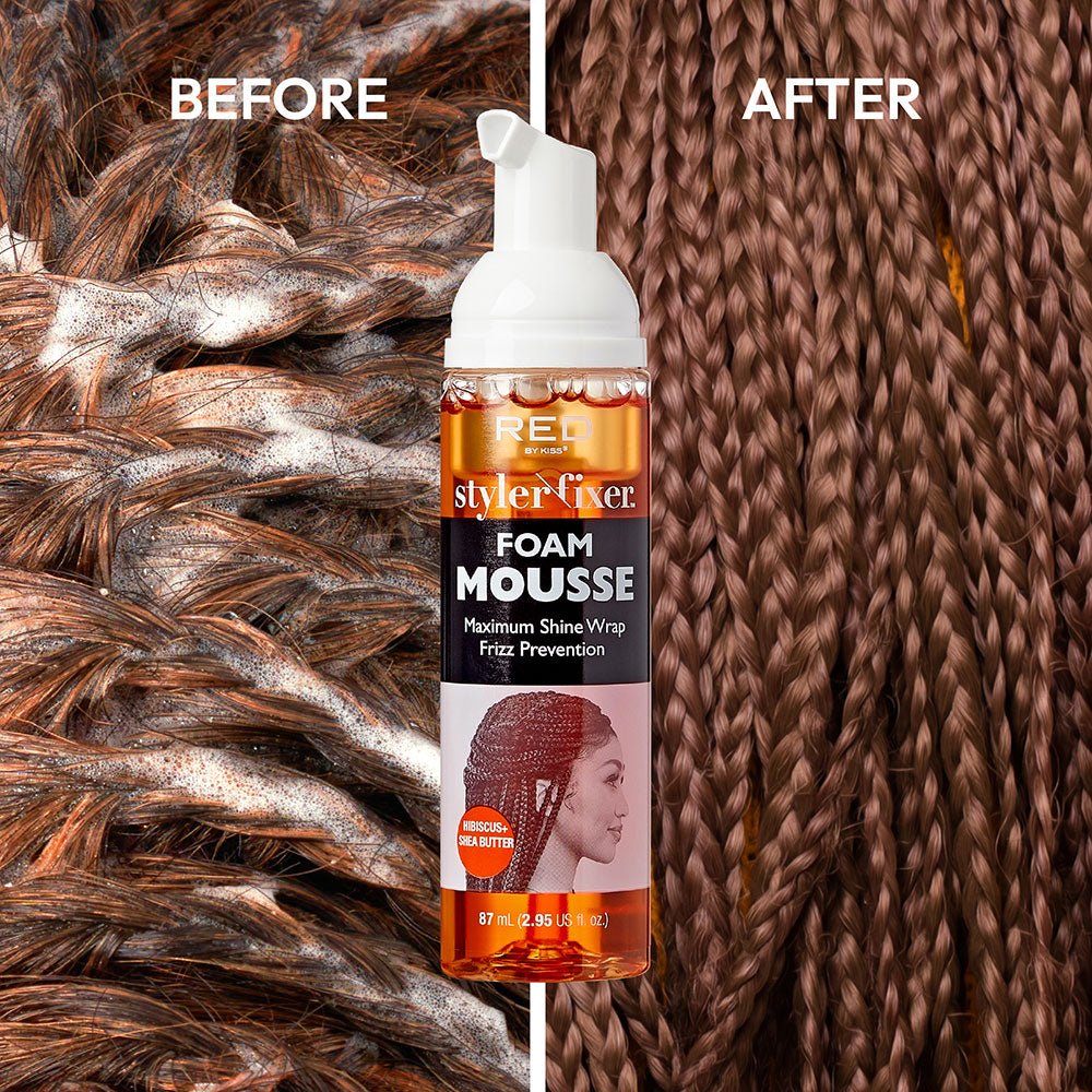 Red by Kiss – Styler Fixer Foam Mousse (7 fl oz) - Beauty Exchange Beauty Supply