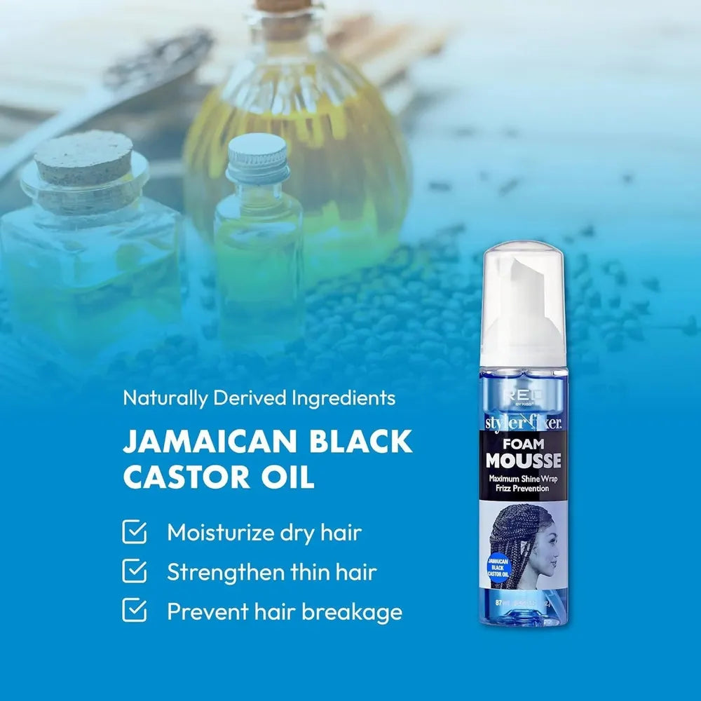 Red by Kiss Styler Fixer – Foam Mousse & Braid Sheen Refresher (8.7oz / 8.5oz) - Beauty Exchange Beauty Supply