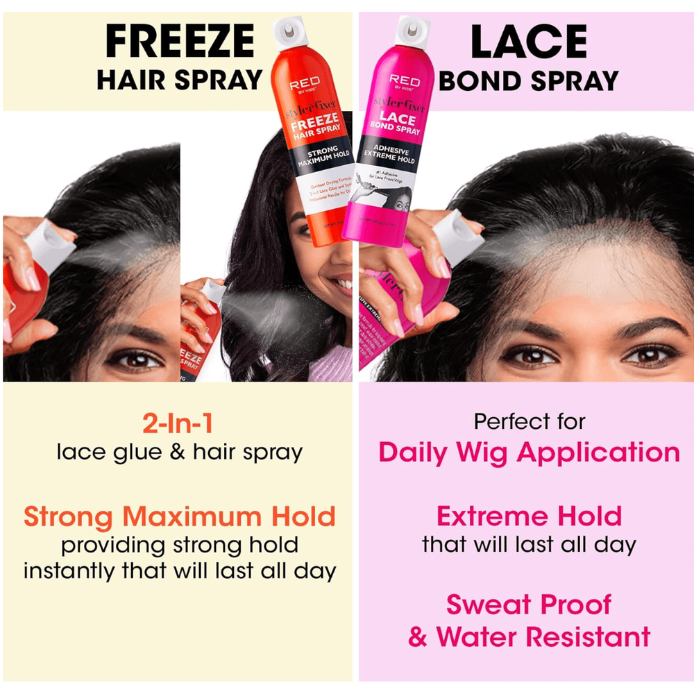 RED by Kiss Styler Fixer Freeze Hair Spray – 11 oz - Beauty Exchange Beauty Supply