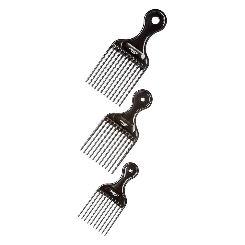 Red by Kiss Styling Pik Set – 3 Pcs – CPK05 | Curly & Coily Hair Styling Comb Set for Volume, Lift & Shape - Beauty Exchange Beauty Supply