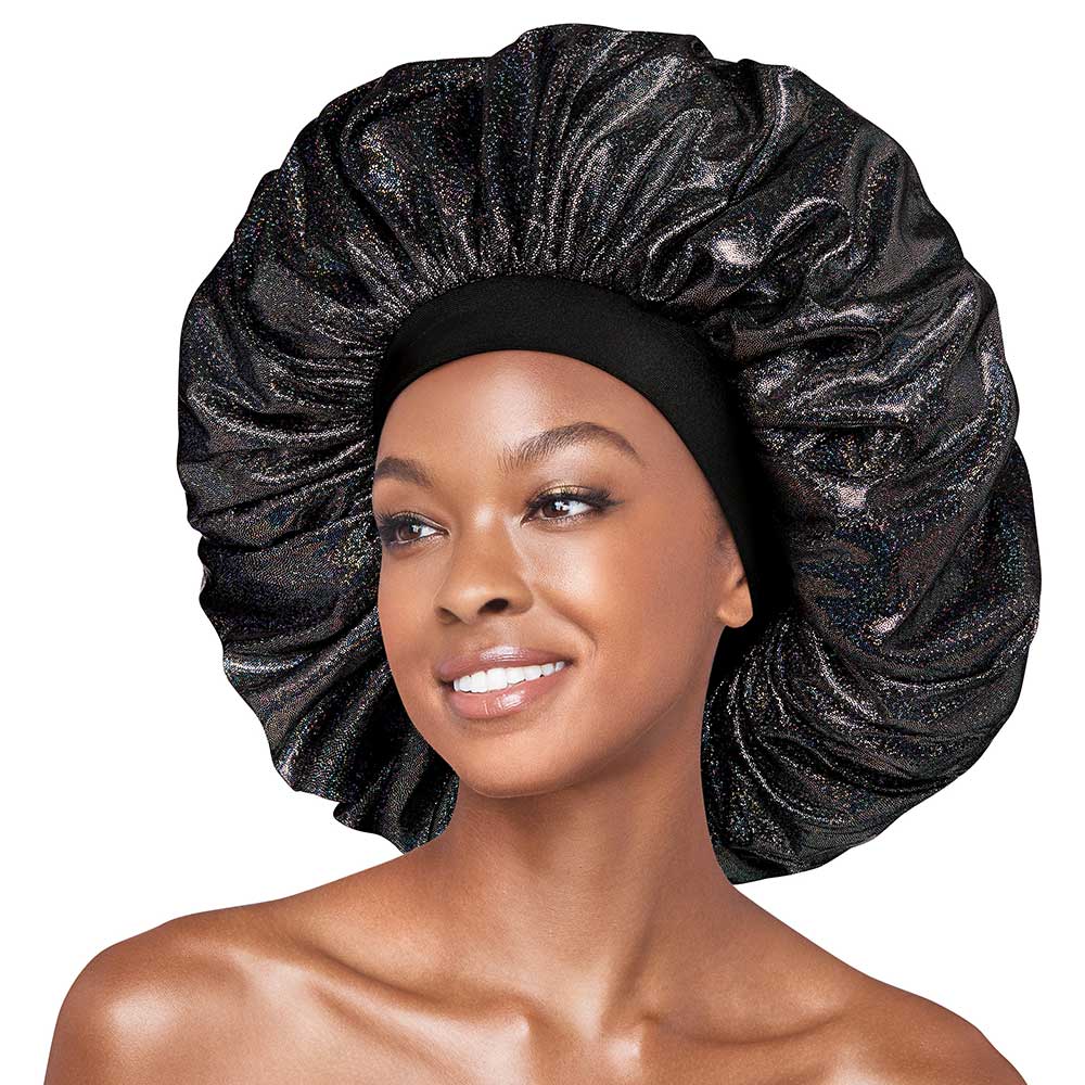 Red by Kiss Super Jumbo Glitter Bonnet โ Sparkle While You Sleep (One Size) - Beauty Exchange Beauty Supply