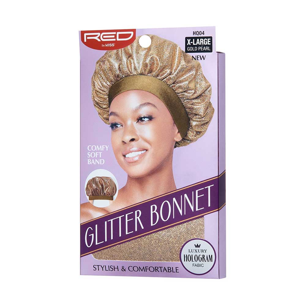 Red by Kiss Super X - Large Glitter Bonnet โ Shine While You Protect Your Style (One Size) - Beauty Exchange Beauty Supply
