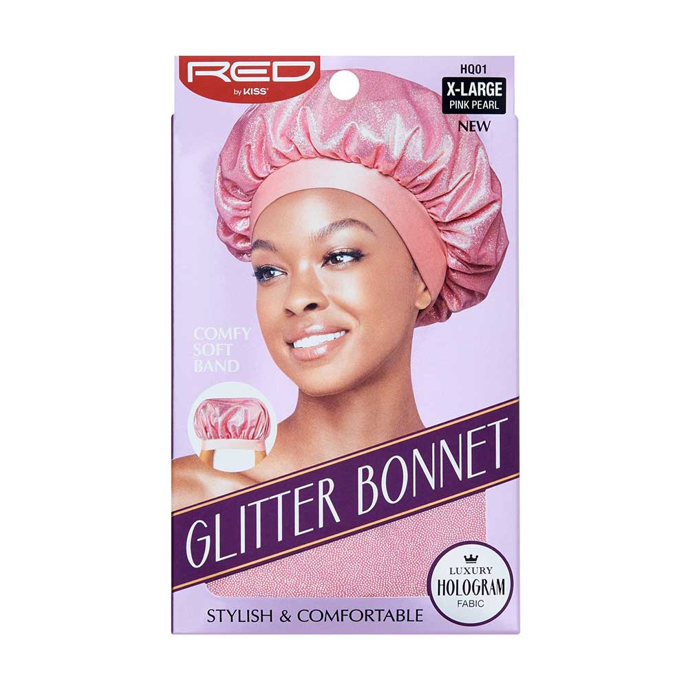 Red by Kiss Super X - Large Glitter Bonnet โ Shine While You Protect Your Style (One Size) - Beauty Exchange Beauty Supply