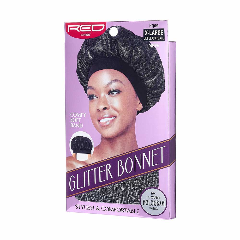 Red by Kiss Super X - Large Glitter Bonnet โ Shine While You Protect Your Style (One Size) - Beauty Exchange Beauty Supply