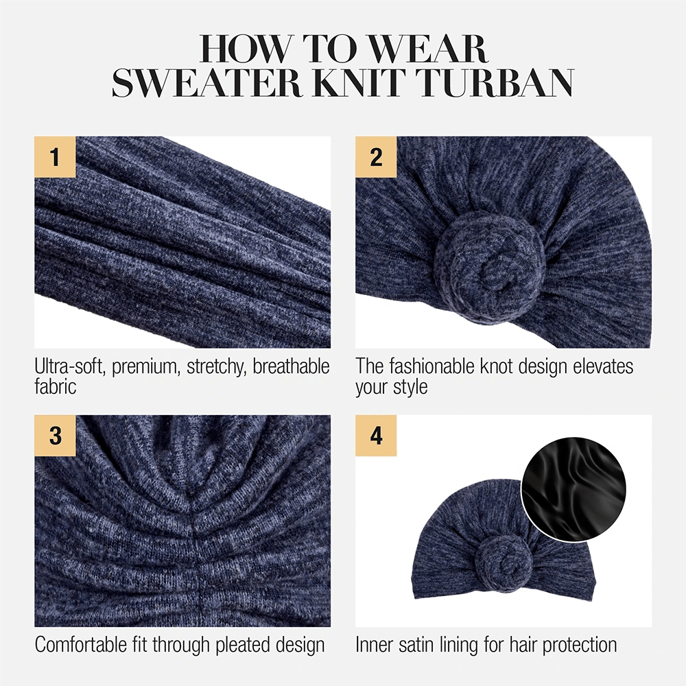 Red by Kiss Sweater Knit Turban – Cozy Style Meets Effortless Wear (One Size Fit Most) - Beauty Exchange Beauty Supply