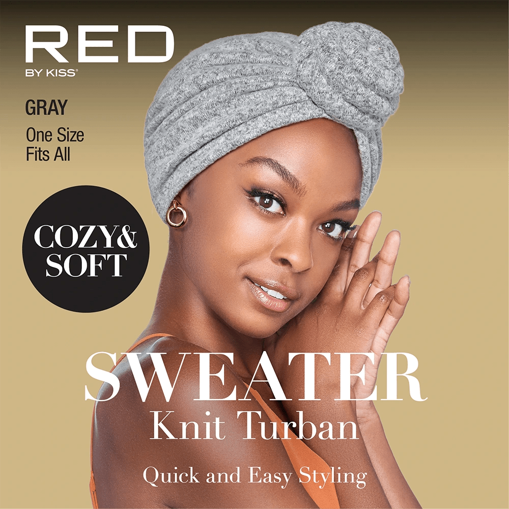 Red by Kiss Sweater Knit Turban – Cozy Style Meets Effortless Wear (One Size Fit Most) - Beauty Exchange Beauty Supply