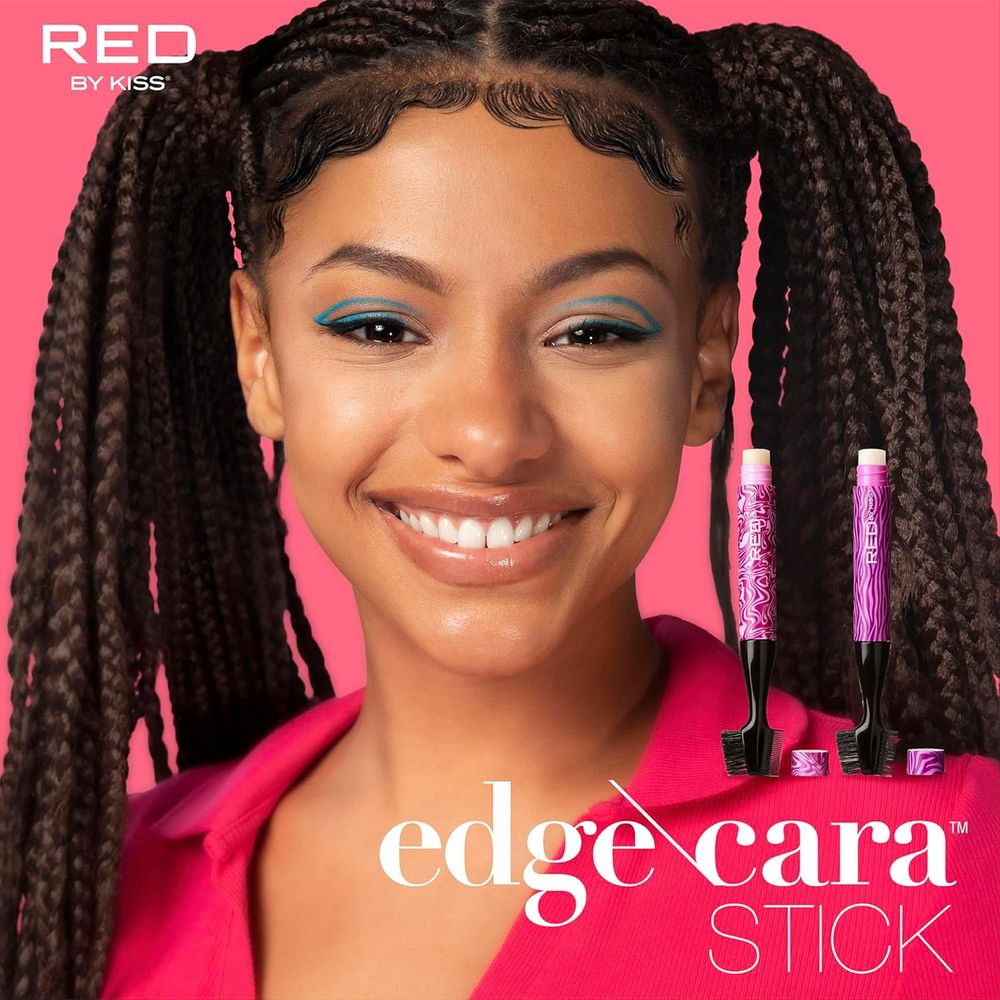 Red by Kiss Sweet Peach Edge Brush + Edge Fixer โ HH106 | Strong Hold, No Flake Edge Control with Dual - Sided Brush for Baby Hair Styling - Beauty Exchange Beauty Supply