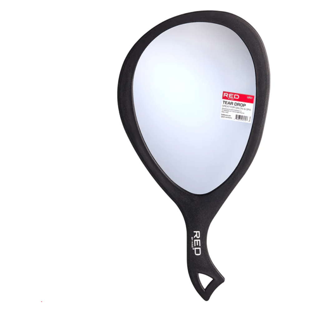 Red by Kiss Tear Drop Mirror MR01 – Sleek, Handheld Styling Mirror | Ergonomic & Lightweight - Beauty Exchange Beauty Supply