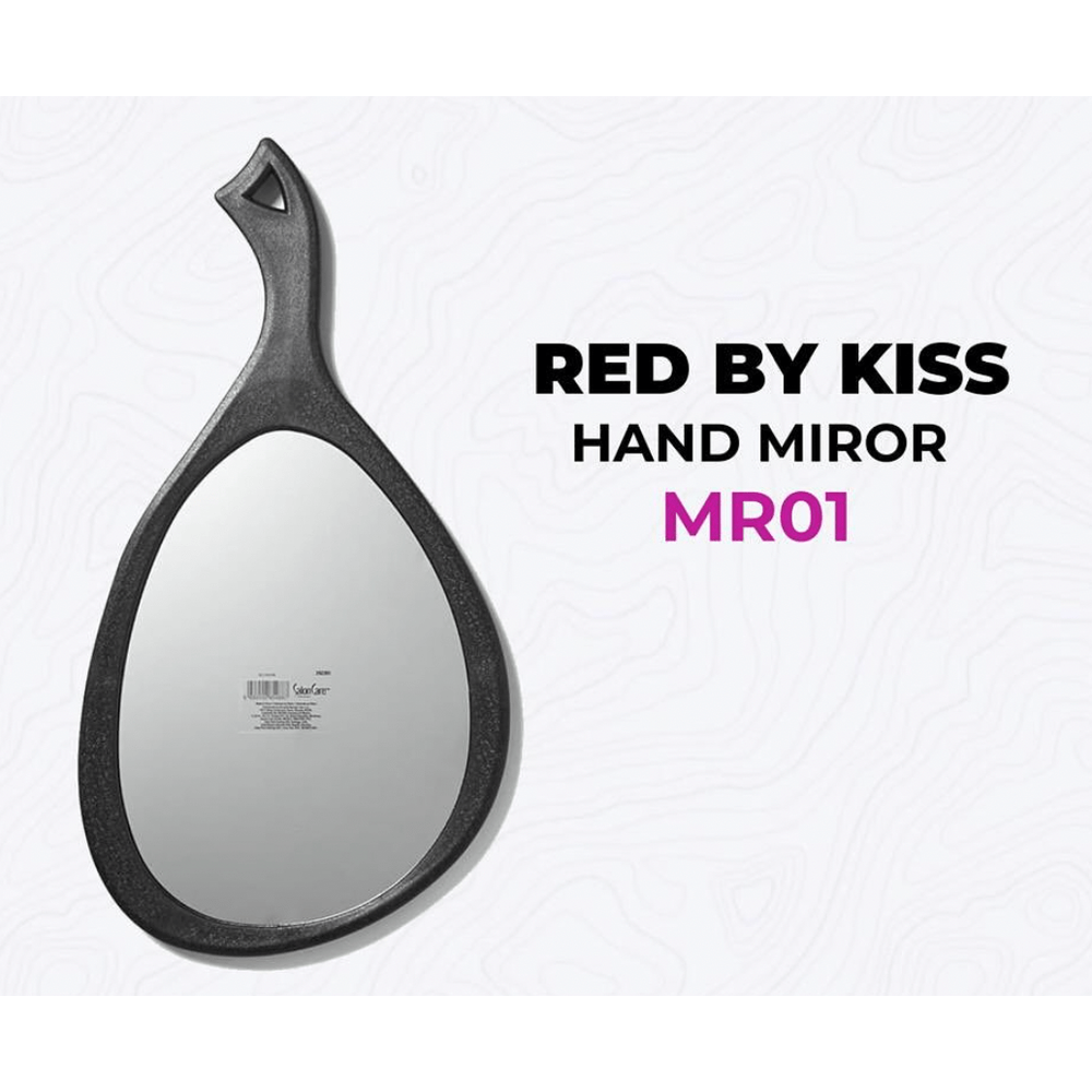 Red by Kiss Tear Drop Mirror MR01 – Sleek, Handheld Styling Mirror | Ergonomic & Lightweight - Beauty Exchange Beauty Supply
