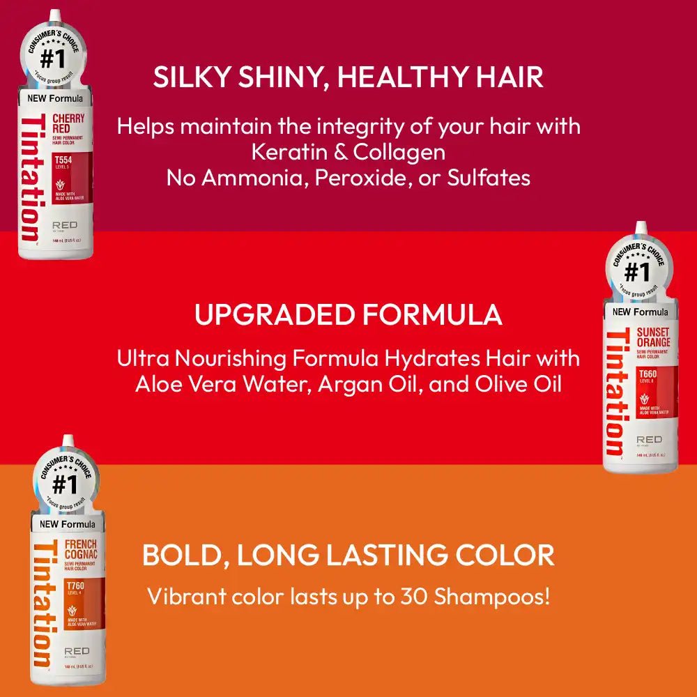 Red by Kiss – Tintation Semi - Permanent Hair Color - Beauty Exchange Beauty Supply