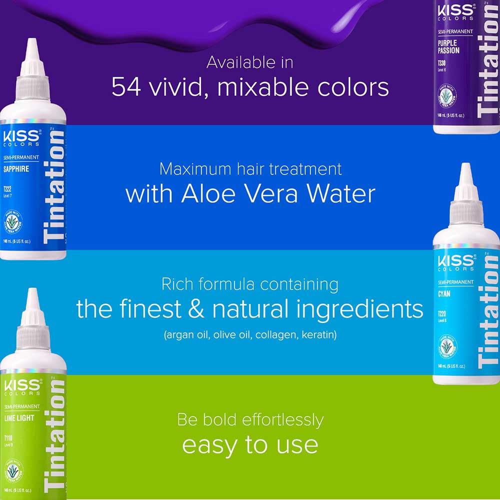Red by Kiss Tintation Semi - Permanent Hair Color (Vivid Shades) - Beauty Exchange Beauty Supply