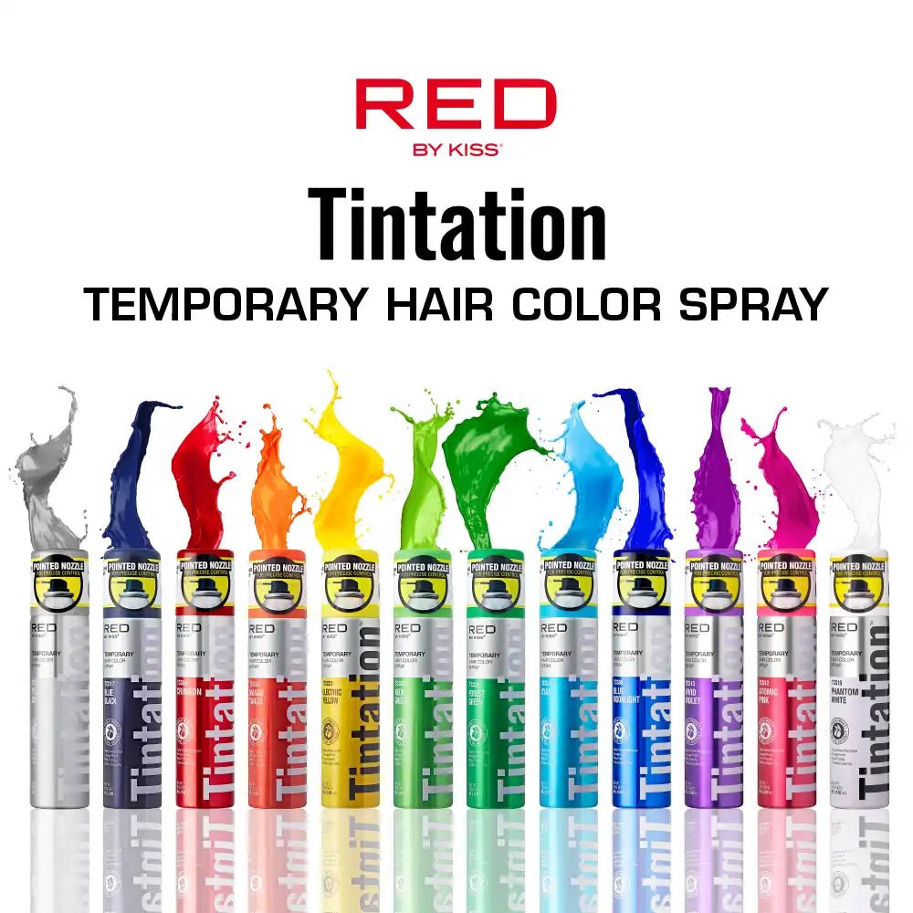 Red by Kiss Tintation Temporary Hair Color Spray – Vibrant Collection - Beauty Exchange Beauty Supply