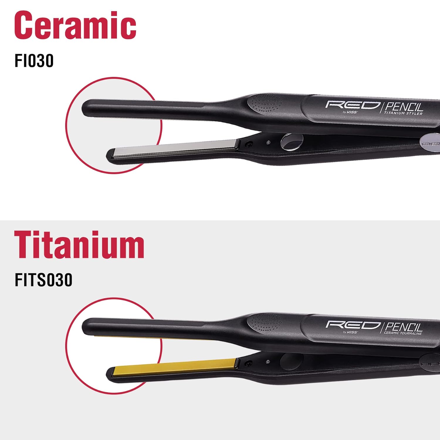 Red by Kiss Titanium Styler Pencil Flat Iron 3/10 inch - Beauty Exchange Beauty Supply