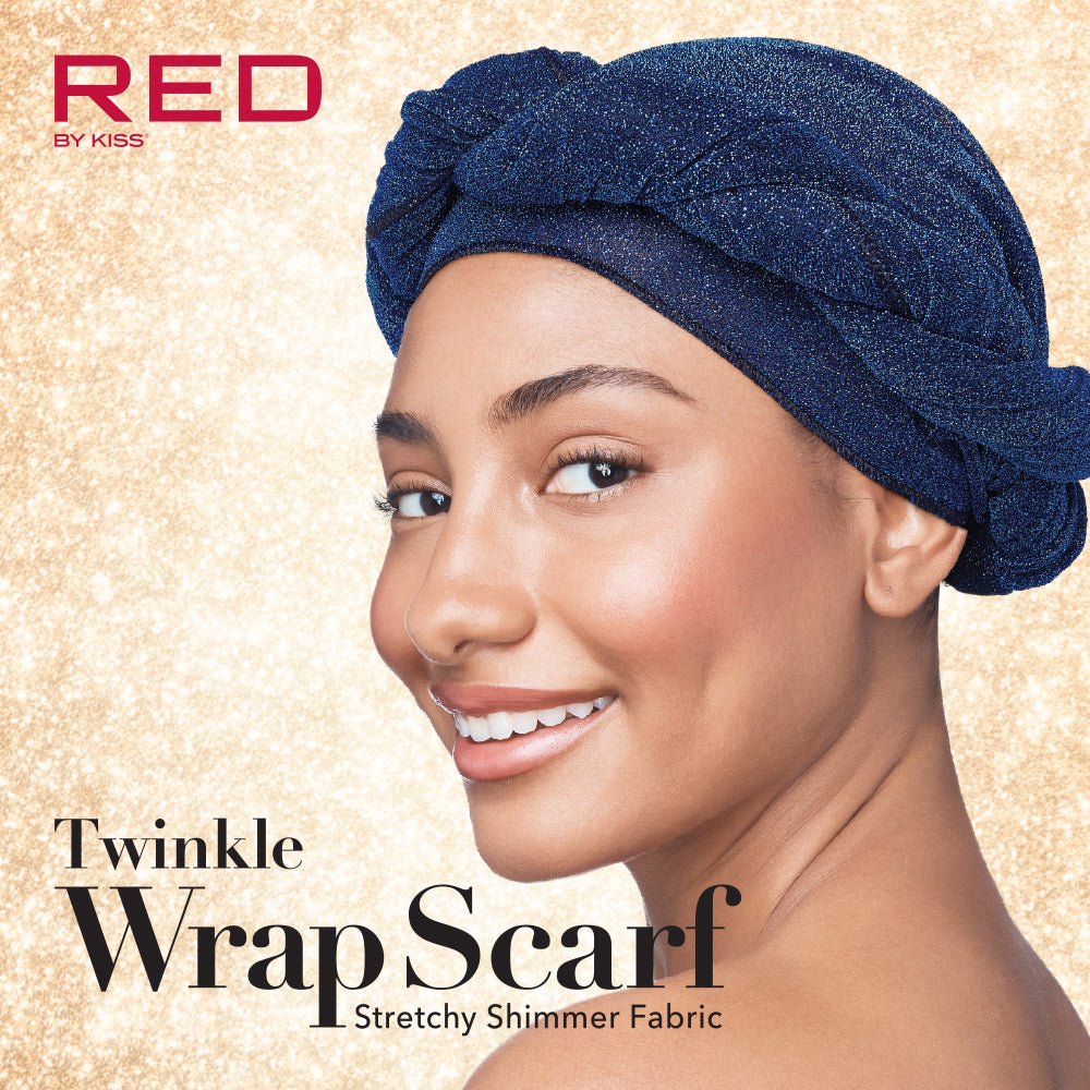 Red by Kiss Twinkle Wrap Scarf – Stretchy, Shimmery, & Shine - Ready (One Size Fits Most) - Beauty Exchange Beauty Supply