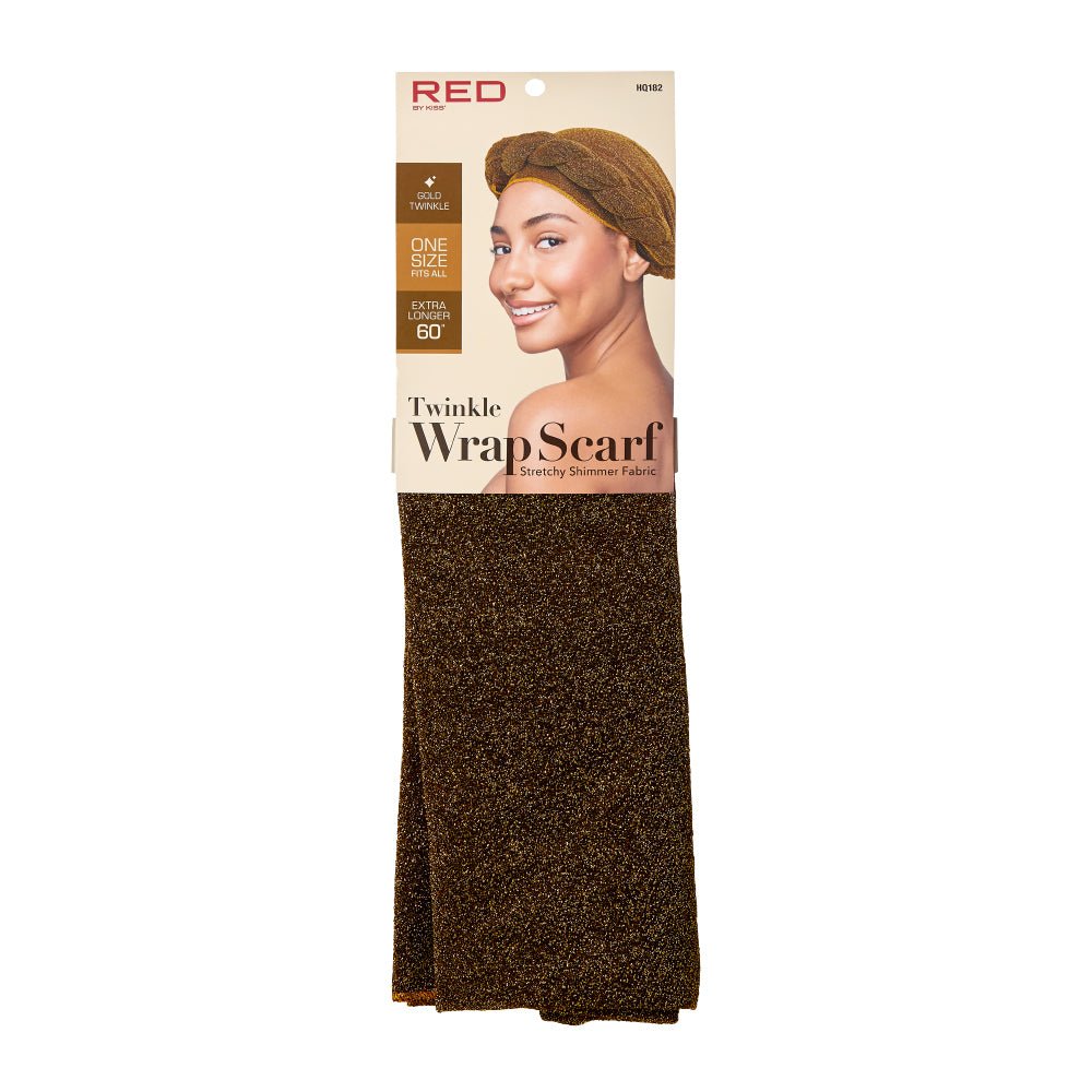 Red by Kiss Twinkle Wrap Scarf – Stretchy, Shimmery, & Shine - Ready (One Size Fits Most) - Beauty Exchange Beauty Supply